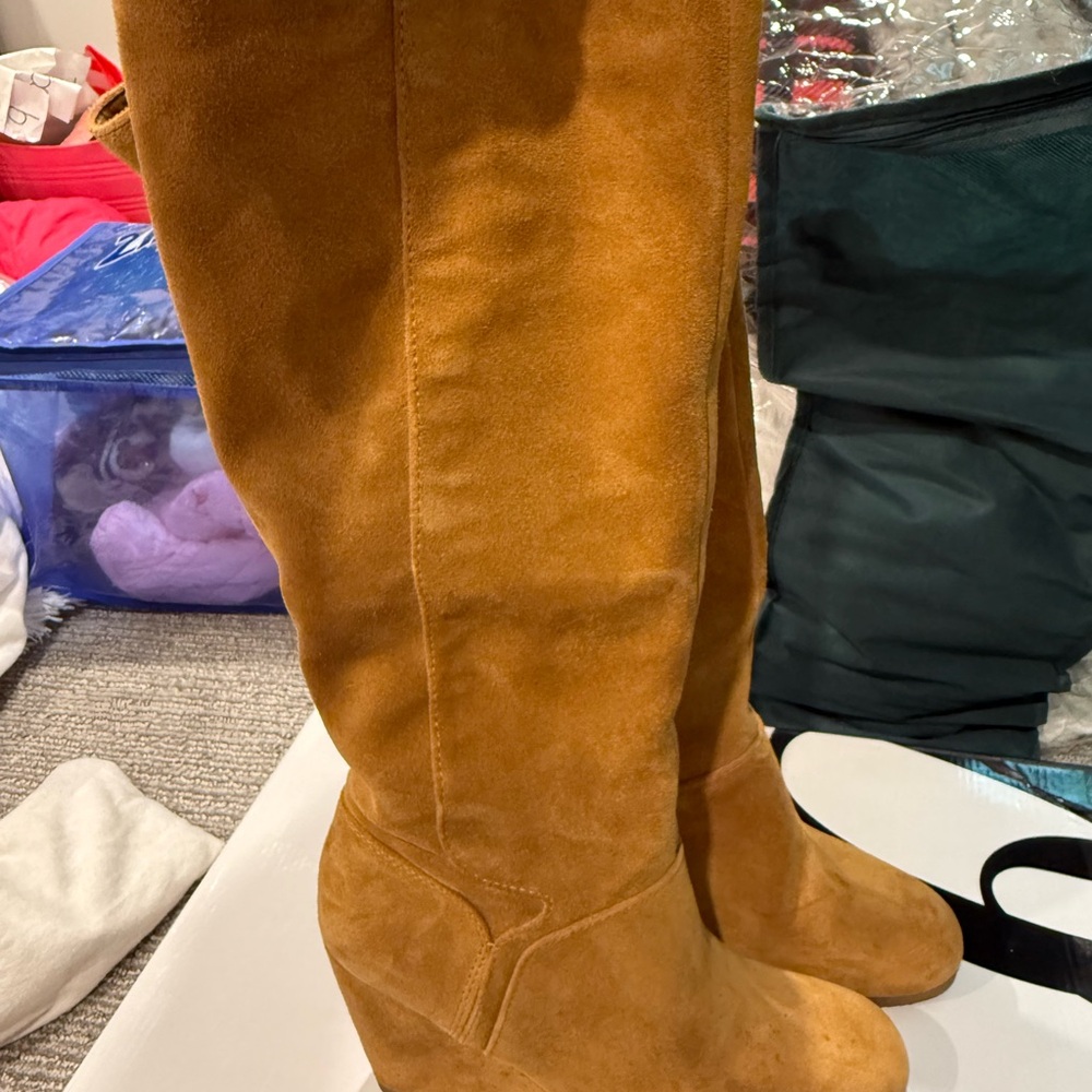 Nine West Tan Over the Knee Boots